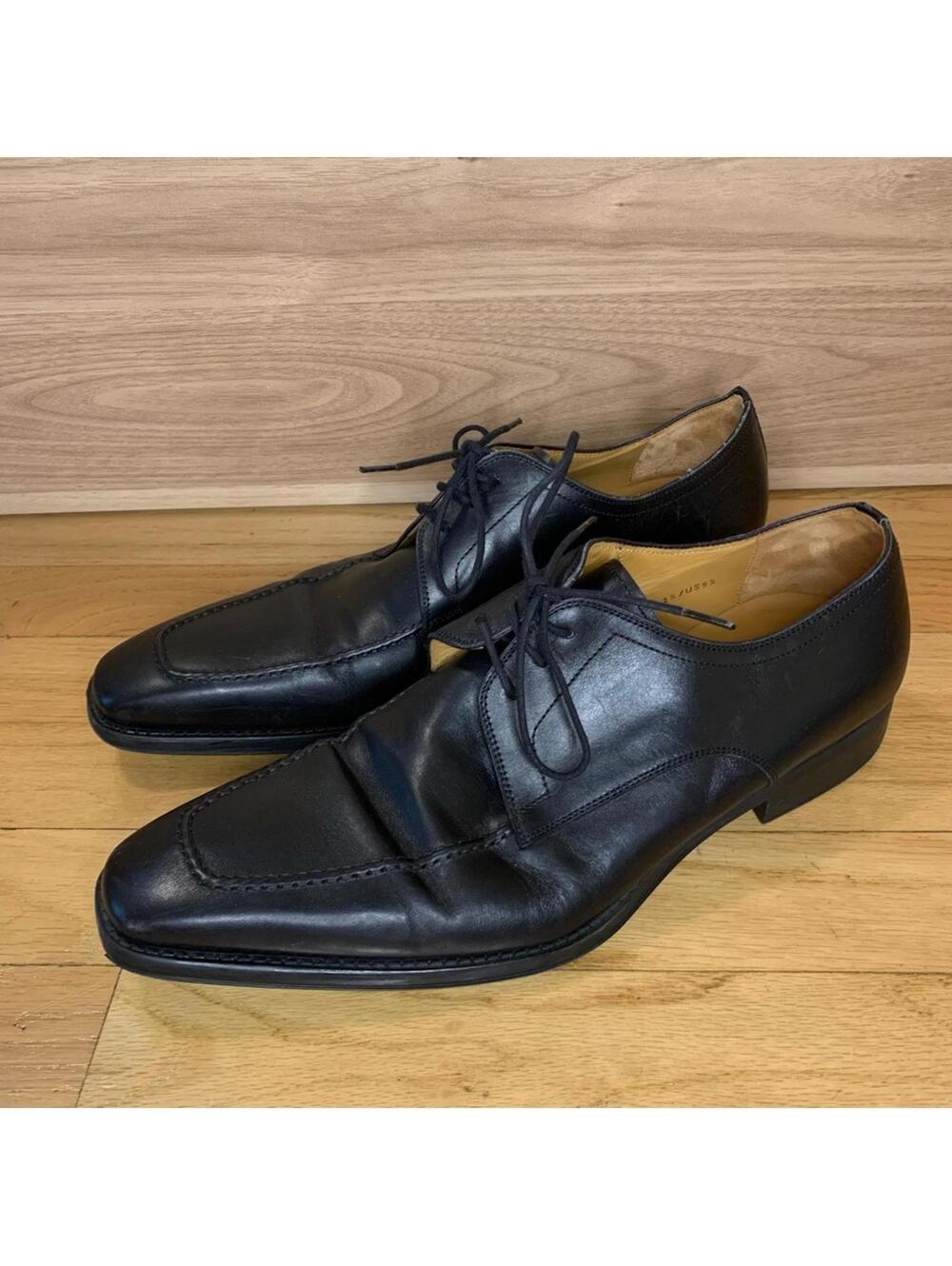 Magnanni Flex Derby Leather Shoes in Black - Size 9.5